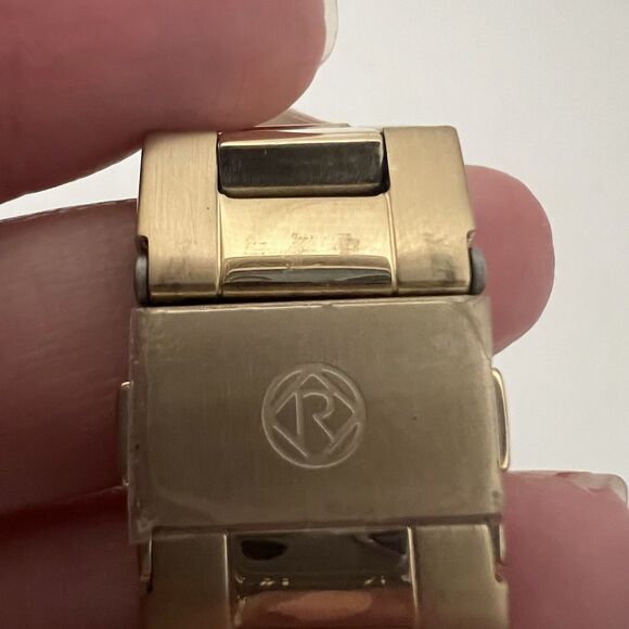 NEW Relic by Fossil Men's Watch ZR15718 Gold Tone Pearlescent Face No Battery - Picture 13 of 15